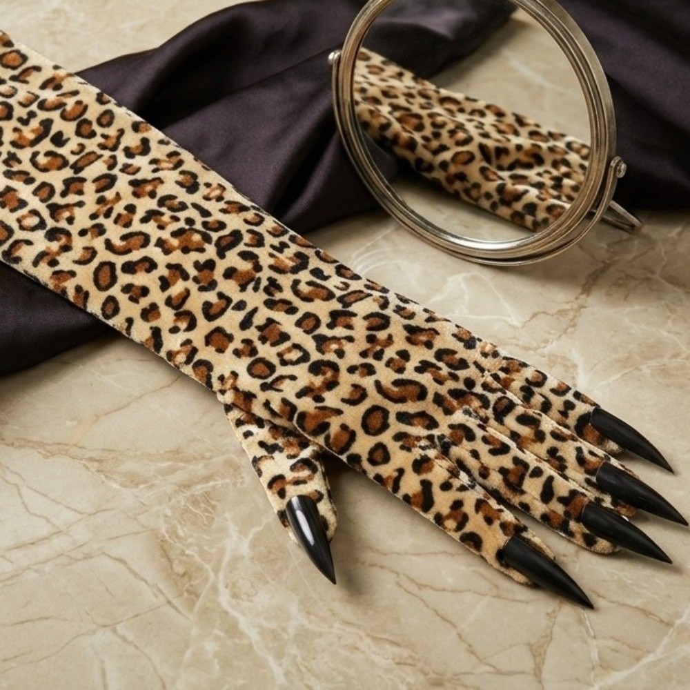 Long Sleeve Leopard Pattern Gl - Free Cosplay Prop Patterns ulasan dan harga